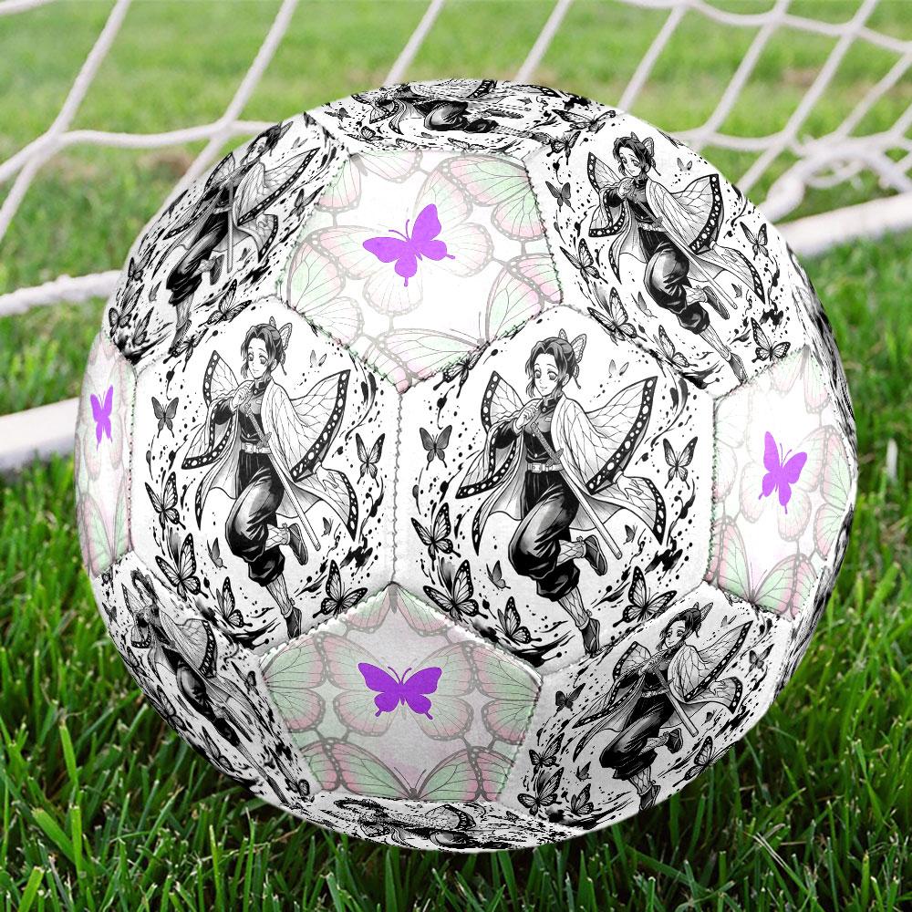 1pc Demon Slayer Kimetsu no Yaiba Soccer Ball Size 5 Indoor Soccer Ball Fashion Colorful Backyard Game - Great For Sports Fans Gift HE22