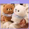 Lace Cute Scarf Pomeranian Plush Doll Children Companion Toy For Room Decor