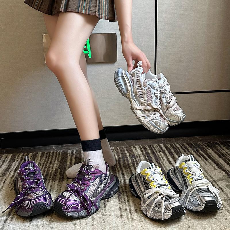 Зимние кроссовки для женщин 2024 Новые черные повседневные вулканизированные кроссовки в стиле «папа» Женские кроссовки на высокой платформе На шнуровке Белые кроссовки Женские