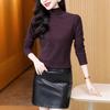 Half High Neck Iron Diamond T-shirt Women's Long-sleeved Thick Base Shirt New Winter Thermal Inner T-shirt Pullover Top