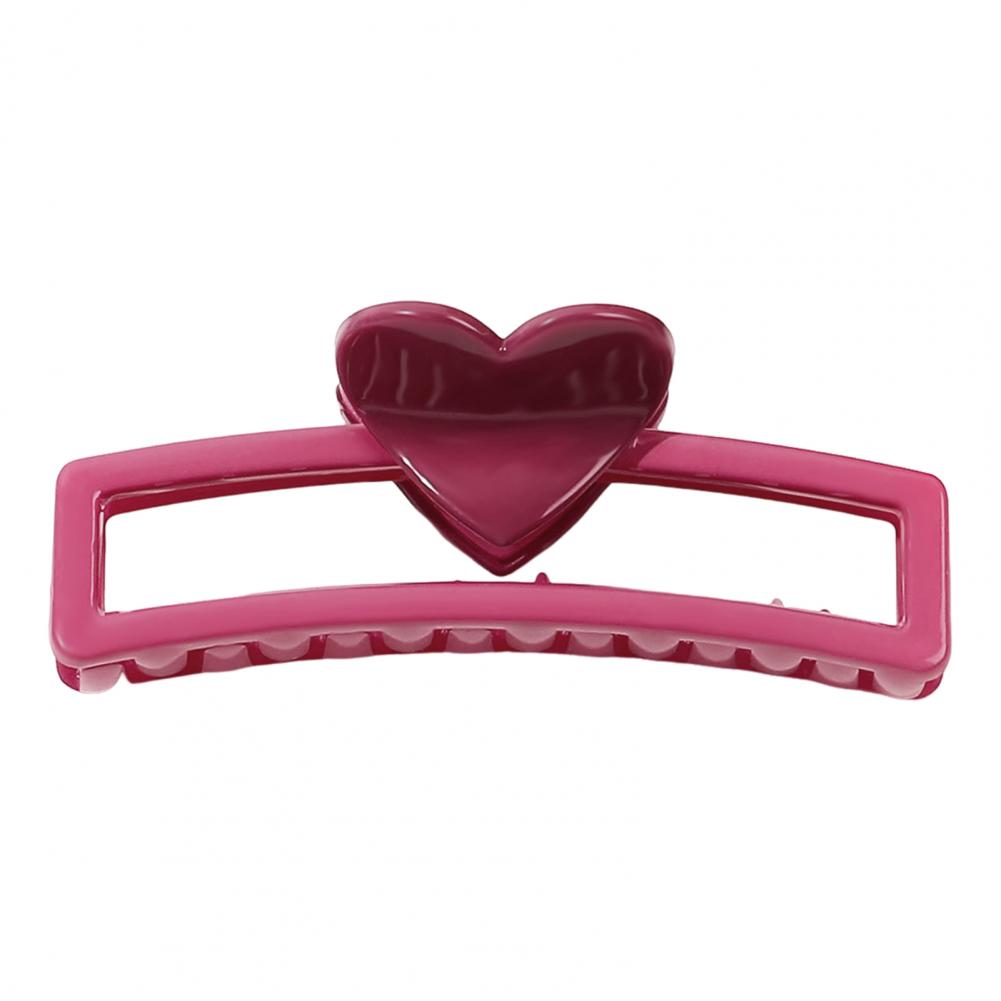 Заколка для волос в форме прямоугольника, пластиковая заколка в форме сердца, на затылке, на каждый день, на вечеринку, аксессуары для волос
