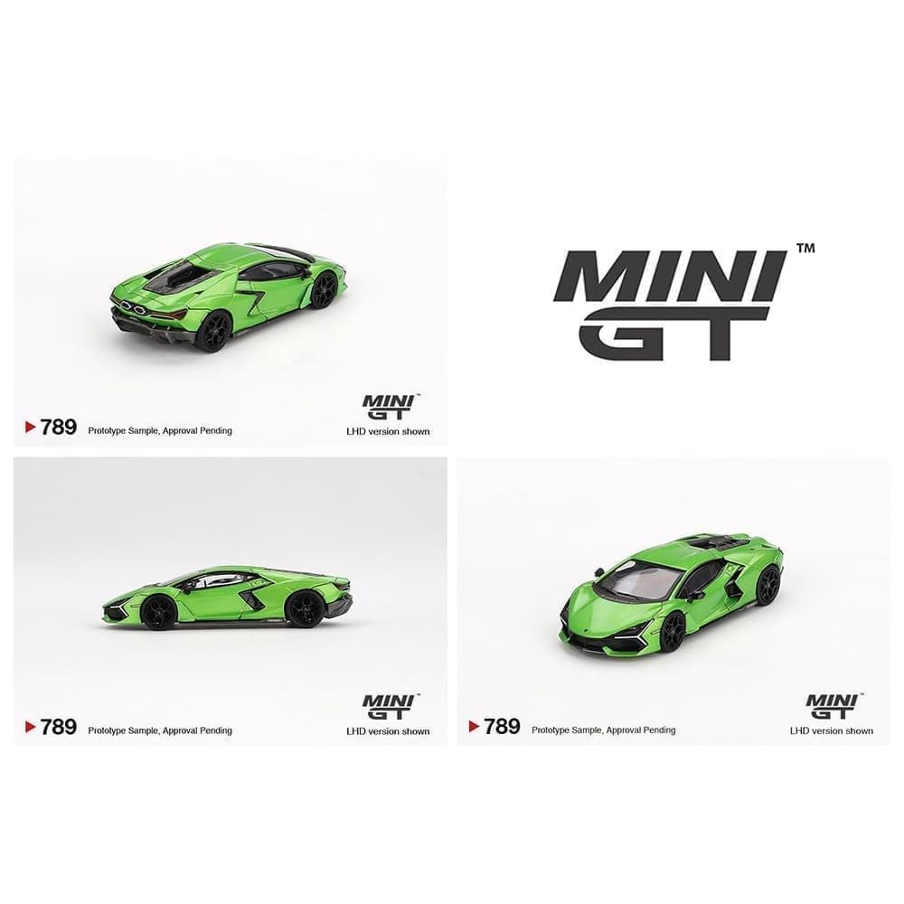 MINI GT Масштаб 1:64 MiJo TOYS - Lamborghini Revuelto (Зеленый Сельвенс) НАС. MiJo Эксклюзив MGT00789-BL