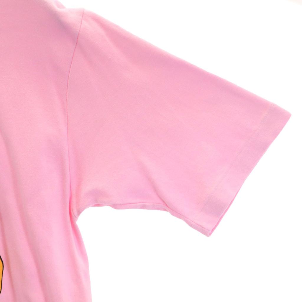 Sanma No Manma Print Short Sleeve T-shirt M Pink Men's Used