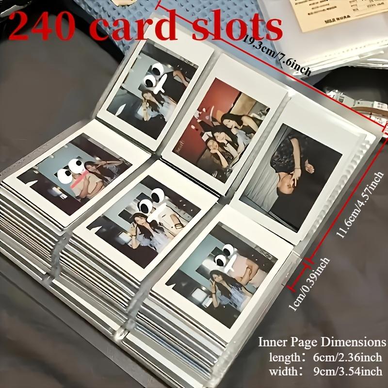 1pc 3" Transparent Card Album, 84/120/240 Pockets. Portable storage folder for cards, tickets & postcards, ideal for collection & decoration