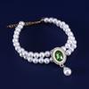 Adjustable Pearl Pet Necklace Double Layer Cat Neck Chain Dog Princess Necklace  Wedding