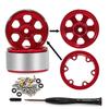 0.7" RC Crawler Tires OD 1.57" 1/30 Soft Rubber All Terrain Tyres w/ Beadlock Wheels Rims for 1:30 1/32 Rock Mud Car SCX30