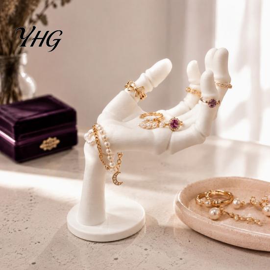 Jewelry Organizer for Rings Skeleton Hand Stand, Gothic Style Ring And Necklace 3D Printed Stand Holder, Plastic Display Living Room Alternative Home