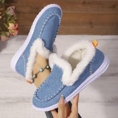 Женские зимние ботинки больших размеров - Межграничные - На флисовой подкладке и утепленные хлопковой набивкой, Стильные и универсальные