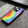 Colorful Rainbow Stripe Phone Case For IPhone 17 Pro Max 14 Pro 15 12 11 13 Mini X XR XS 16 Plus SE Glass Cover