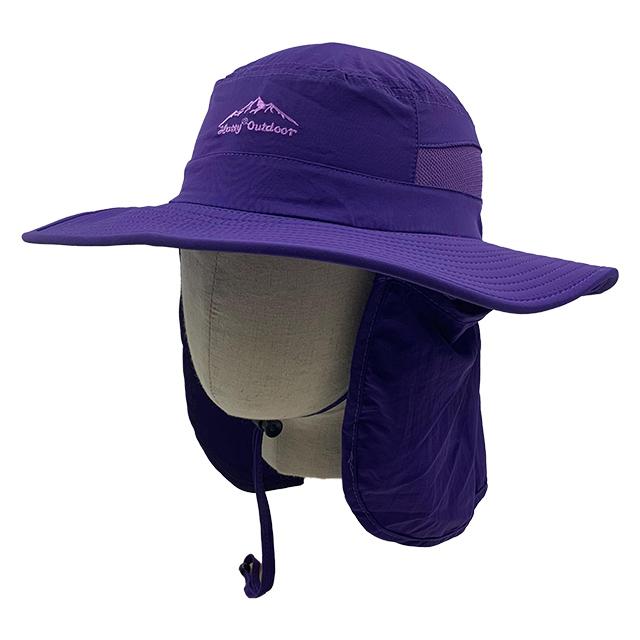 High Quality 100%polyester Outdoor UV protection Fishing Sun Hat Mesh Breathable Bucket Hat with Wide Brim and Neck Cover