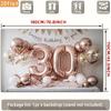 2D Фотофон для 30-летия Розовое Золото Шары и Баннер Фон для Вечеринки