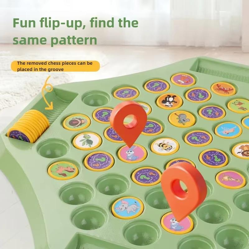 Детские Боевые Шахматы Обучающая Игрушка Тренировка Наблюдательности и Концентрации Веселые Шахматы с Перевертыванием Животных Интерактивная Игра для Родителей и Детей Игрушки