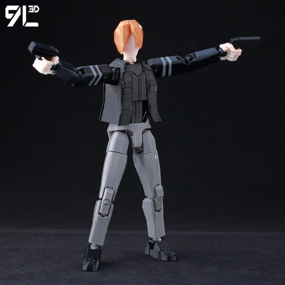 9L3D Titan13 Leon S. Kennedy Action Figure LUCKY13 Multi-Jointed T13 Dummy13 Articulate Movable 3D Printed Collectible Toys