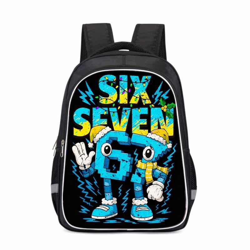 Kids Cartoon Print Backpack School - Lightweight Ergonomic Design With Reflective Stripes Oxford Fabric Grades 3-4