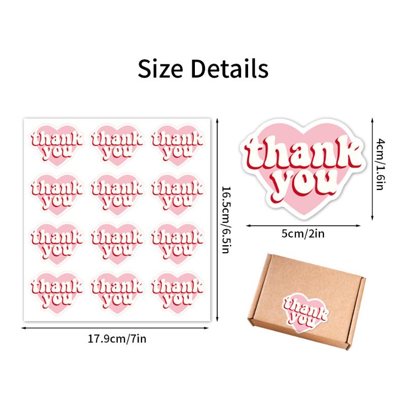 30 Sheets Bow Thank You Adhesive Stickers Smudge-Proof Decor Labels for Bridal Shower Gift Wrapping Envelope Seals