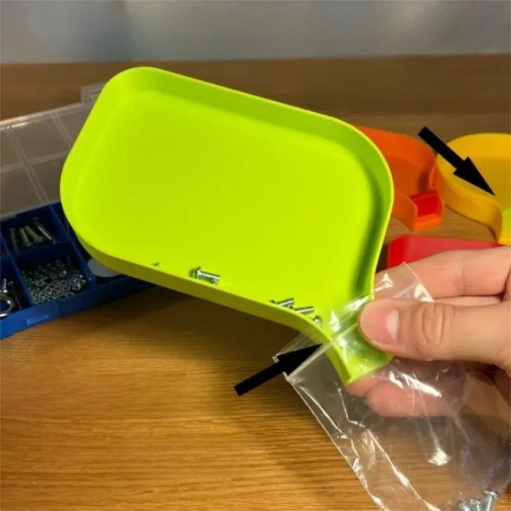 Plastic Funnel Tray with Barrier Plug Small Parts Tools Tray Screw Nut Storage