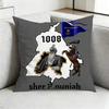 PunjabB Map Pillow Case Square DoubleSided Sofa Cushion Cover Bedroom Bedside Pillow Gift