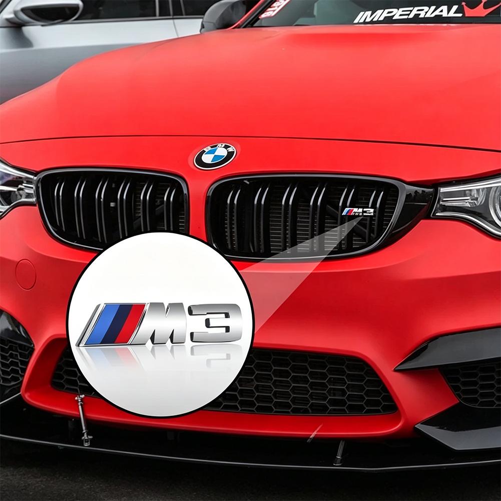 QXFA9 1Pcs M Logo 3D ABS Car Styling Front Grille Badge Emblem Accessory For BMW M M2 M3 M4 M5 M6 G80 G06 G07 G42 G14 G15 G16 F82 F20