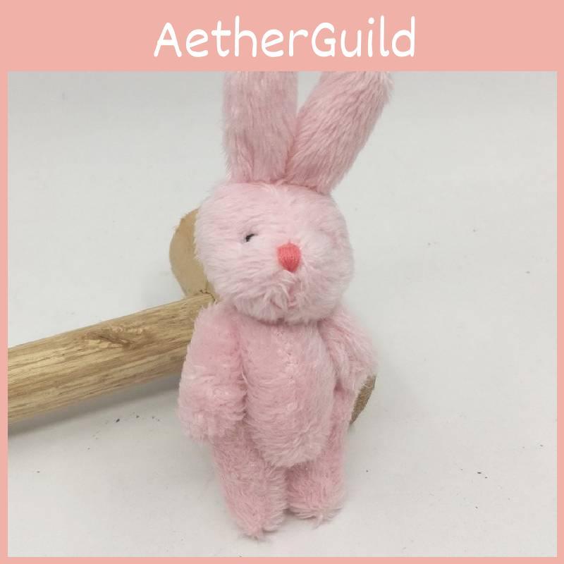 Мини 6 см Длинноволосый Шарнирный Плюшевый Заяц Плюшевый Мишка Кукла DIY Декор Одежда Подарочная Коробка Аксессуар