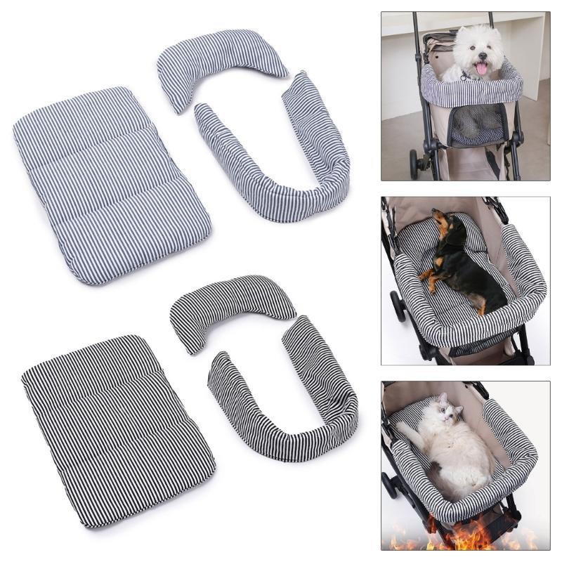 Pet Strollers Border Pad Removable Dog Cats Strollers Cushion Side Mad Comfortable Padding for Pet Carriers Strollers Use