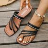 Fashion Women Slippers Fashion Casual Flat Sandals Plus Size 2025 New Style Braided Shoes for Women Band Roman Beach Sandals