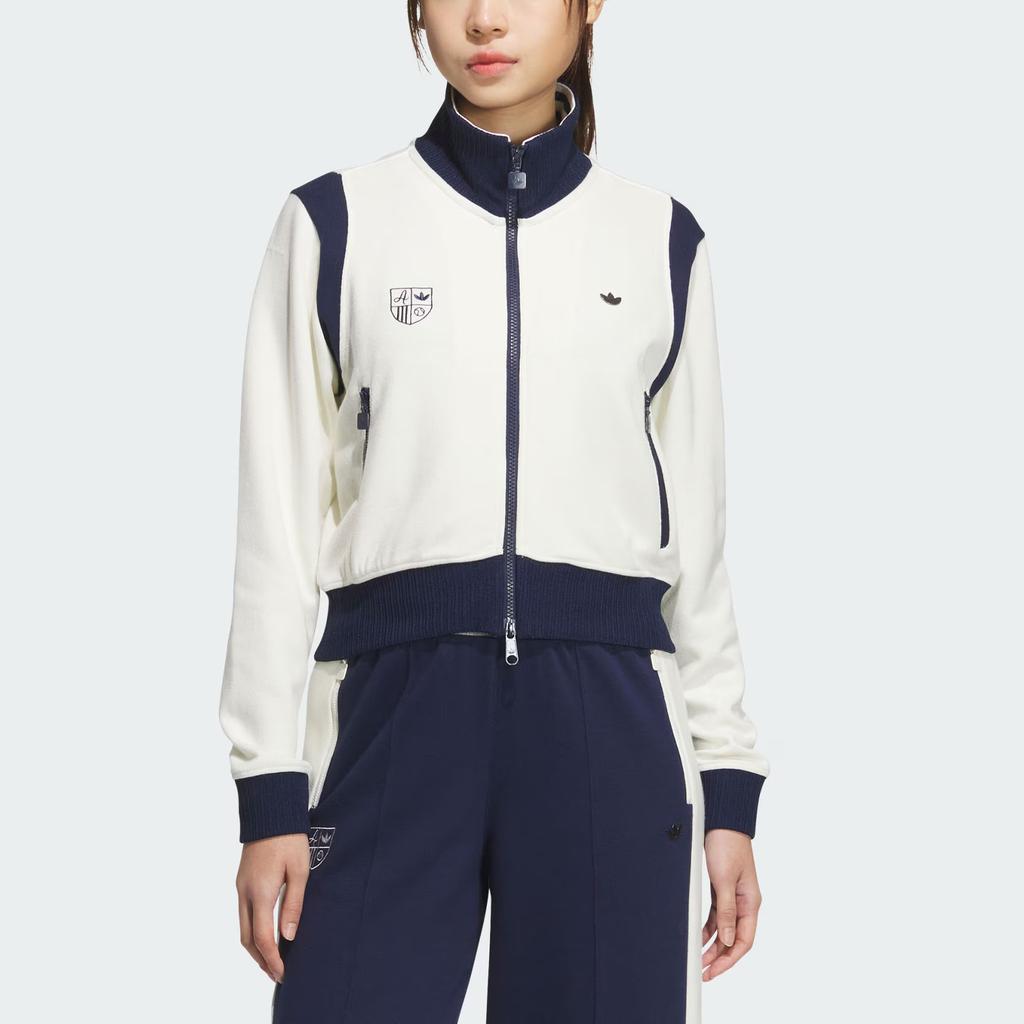 adidas Originals РЕТРО СПОРТИВНАЯ КУРТКА SPORTY CLUB Куртки и Пальто Женские Нефритово-Белый JM8022