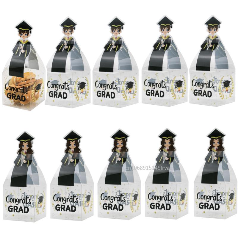 20/10pcs Graduation Party Favor Box Happy Graduation Party Decor for Class of Grad Celebration Party Supplies Candy Box