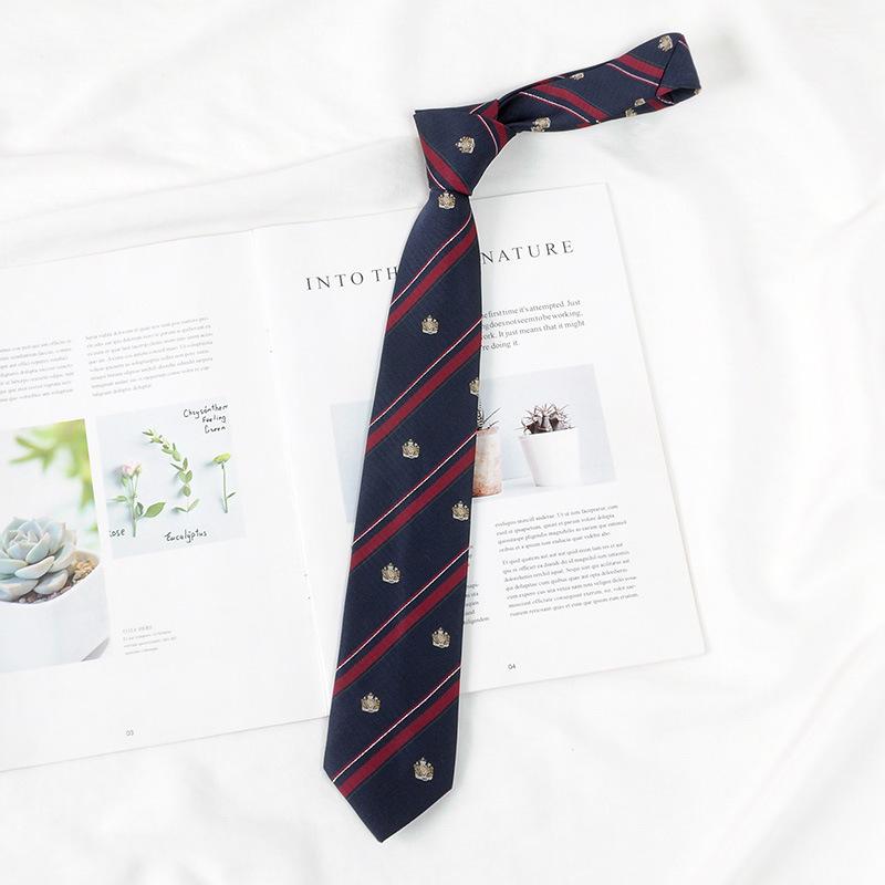 Лимонный Плед Галстук для Школьной Формы с Морской Солью - Ручная Работа в Японском Академическом Стиле для Мужчин и Женщин