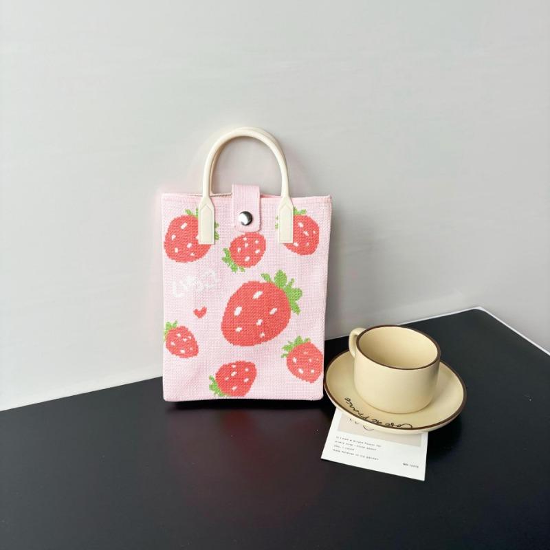 Премиальный стиль, сумка для мобильного телефона большой вместимости, вязаная сумка, нишевая, универсальная, на плечо, мессенджер, мультяшная, модная, дамская сумочка