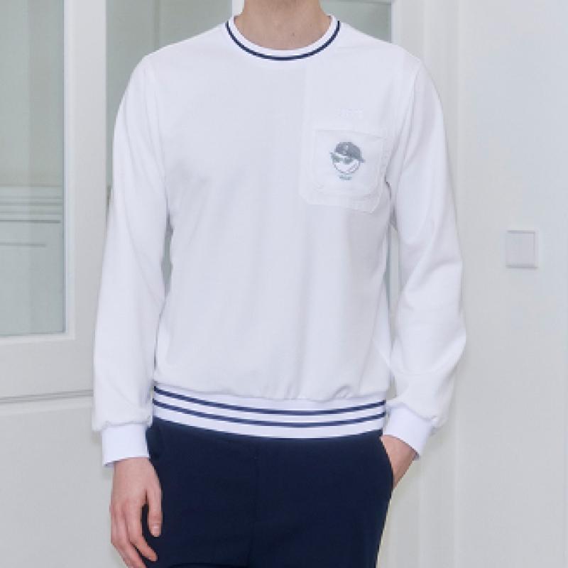 Goxo Stretch Pullover Mesh Pocket White