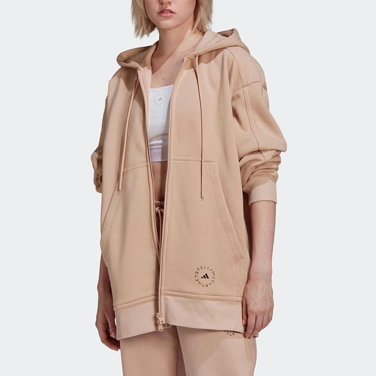 Adidas X Stella McCartney Solid Color Sports Hooded Jacket Women Jacket Light-Pink H59289