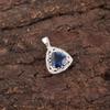 Natural London Blue Topaz Gemstone 925 Solid Silver Jewelry Zircon Pendant 0.99" CZP-8-10