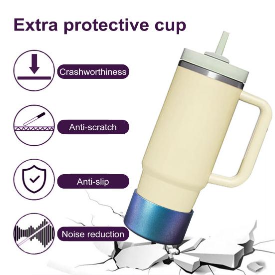 Silicone Cup Cover Gradient Color Cup Boot Anti-Slip Bottom Sleeve for Tumbler 20-40oz 12-24oz Water Bottles