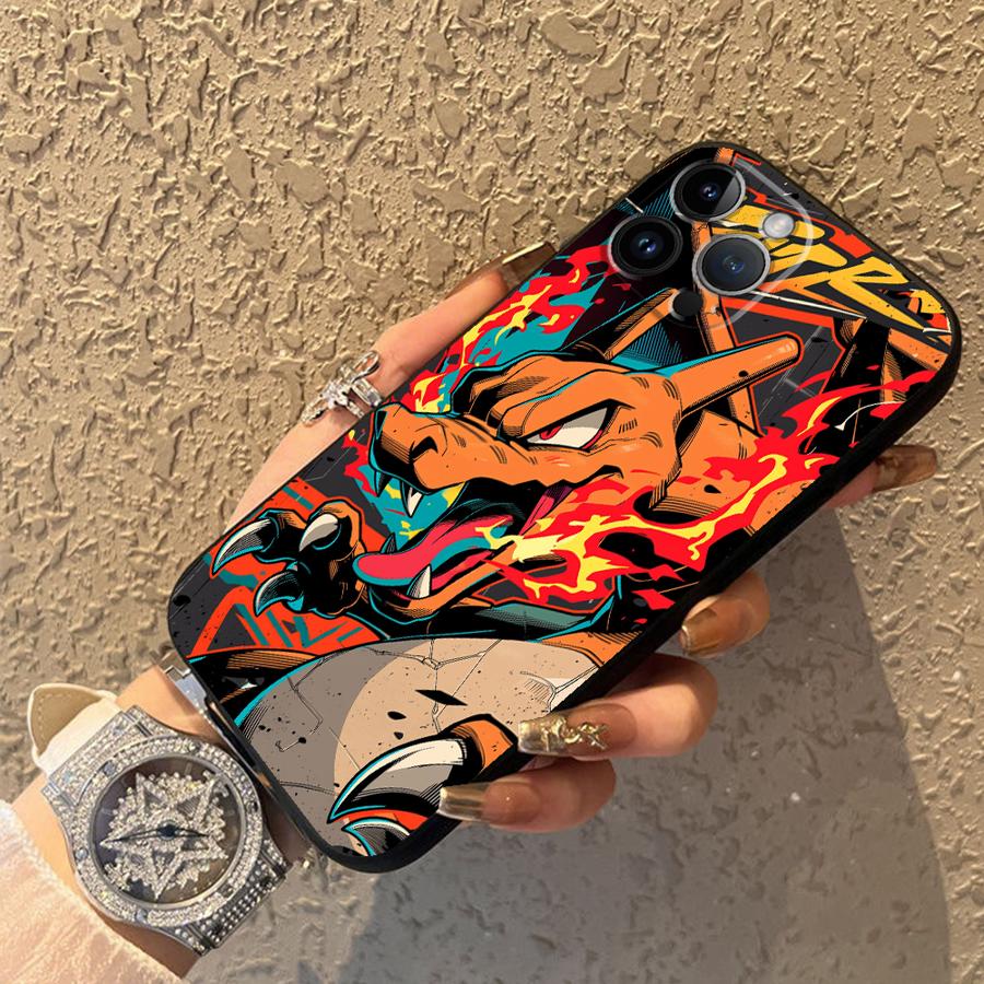 Cute Pikachu Pokemon Phone Case for Apple iPhone 16 13 15 Pro 7 8 12 11 14 17 Pro Max Air XR XS MAX Funda Phone Cover