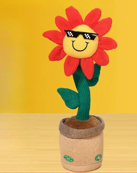 Dancing Sunflower Cactus Children's Toys That Can Sing and Talk Educational Fun Gifts with Recording Function Baby Toys