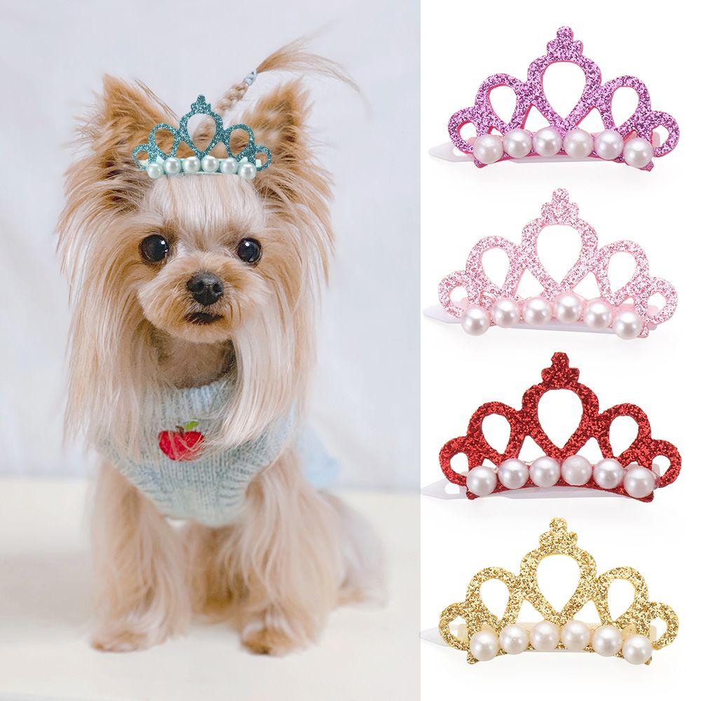 Headwear Pet Supplies Puppy Accessories Headdress Crown Shape Hair Clip Bow-tie Hairpin Dog Bowknot