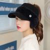 Women's Winter Earmuff Hats: Fashionable, Knitted, Polyester-Wool Cycling Caps with Hollow Top