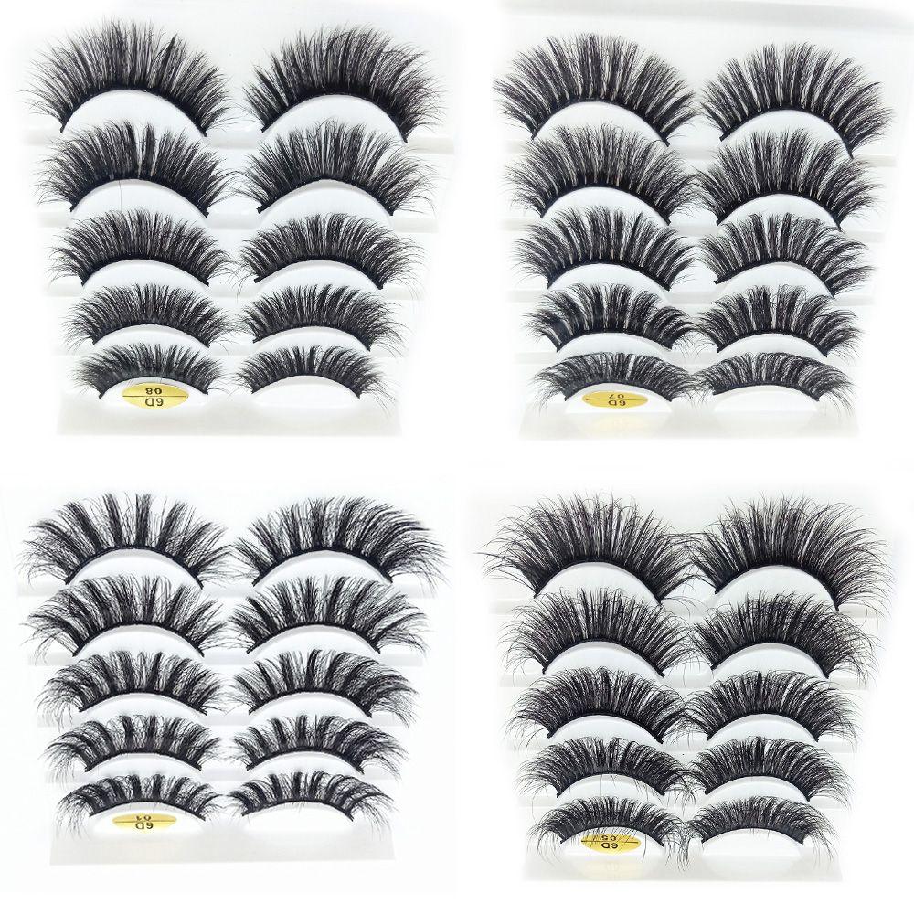 Fluffy Multilayers Wispy Flared Eye Lash Extension 6D Faux Mink Hair Crisscross False Eyelashes