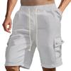 Модные мужские летние шорты для баскетбола из бамбукового хлопка с несколькими карманами, повседневные, прямые, мужские