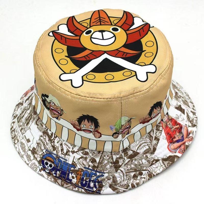 Солнцезащитная шляпа One Piece Новая Мультяшная Анимационная Печать Мода Личность Тренд На Открытом Воздухе Отдых Универсальная Шляпа Для Мальчиков Защита от Солнца