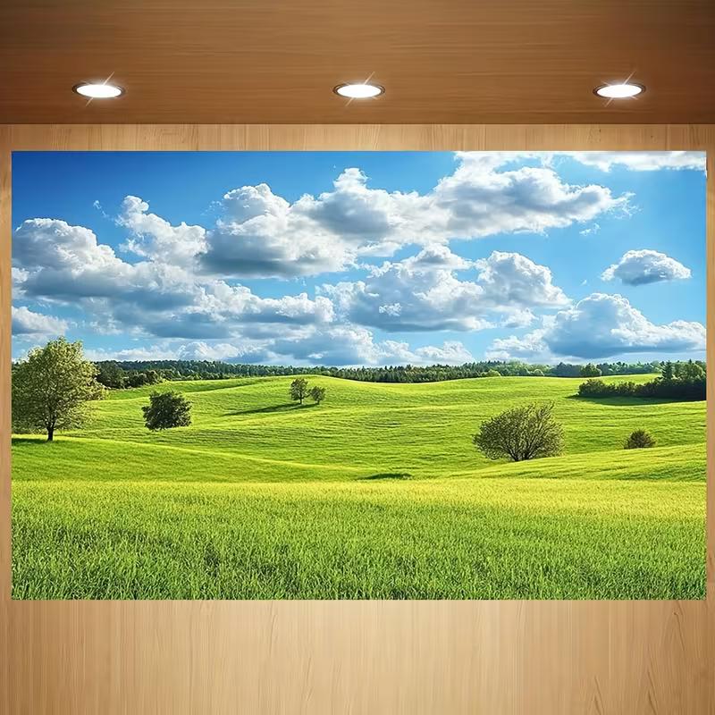 2D Летний луг и сельская местность Фотофон