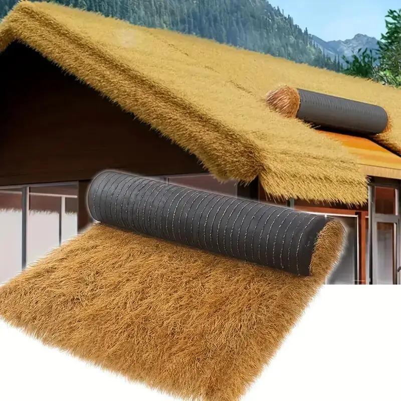 1pc Artificial Thatch Top Roll, for Garden Decoration,I-Bar Fence,Terrace,Garden Decoration Farmhouse Courtyard Roof,Scenic Area