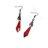 Geometric Bat Crystal Square Pillar Earrings
