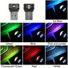 Мини USB LED Атмосферная лампа для салона автомобиля – RGB Аварийный и Декоративный Ночник, Подключаемый и работающий сразу для атмосферы в автомобиле