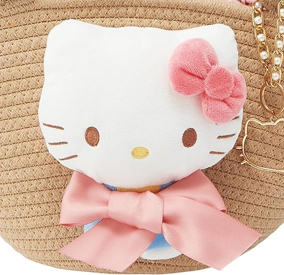 Skater Plush Toy Included Basket Bag with Drawstring Charm Sanrio Hello Kitty - KNBB1-A
