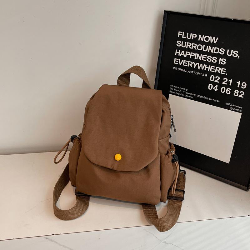 2025 осень новый холщовый рюкзак женский рюкзак для отдыха легкий большой вместимости сумка с клапаном для путешествий студенческий школьный рюкзак