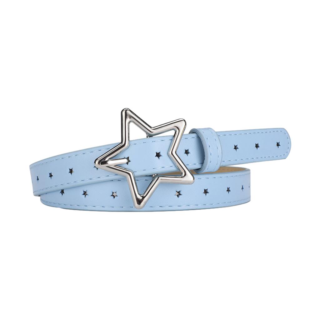 Adjustable Alloy Star Buckle Thin Waist Belt Vintage Style Belt Hot Girls Women Waist Belt for Coat Skirts Jeans