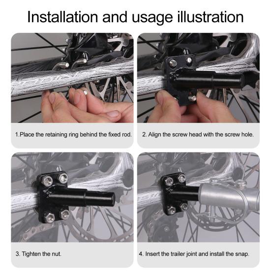 Сцепное устройство для велосипедного прицепа, адаптер для крепления велосипеда, прочный сплав, сменный соединитель для велосипедного прицепа, крюк, аксессуары для велосипеда
