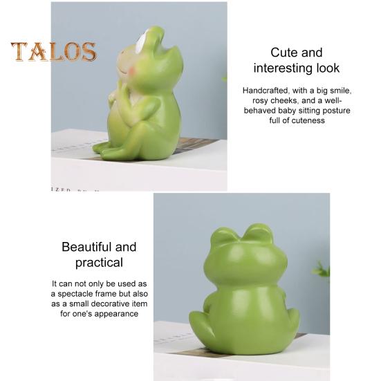 Подставка для очков в виде лягушки, статуэтка животного из смолы, украшение для рабочего стола, держатель для очков, стойка для очков