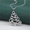 925 Sterling Silver Jewelry Personality Fashion Wild Christmas Tree Micro-set Crystal Clavicle Chain Pendant Necklaces XL171